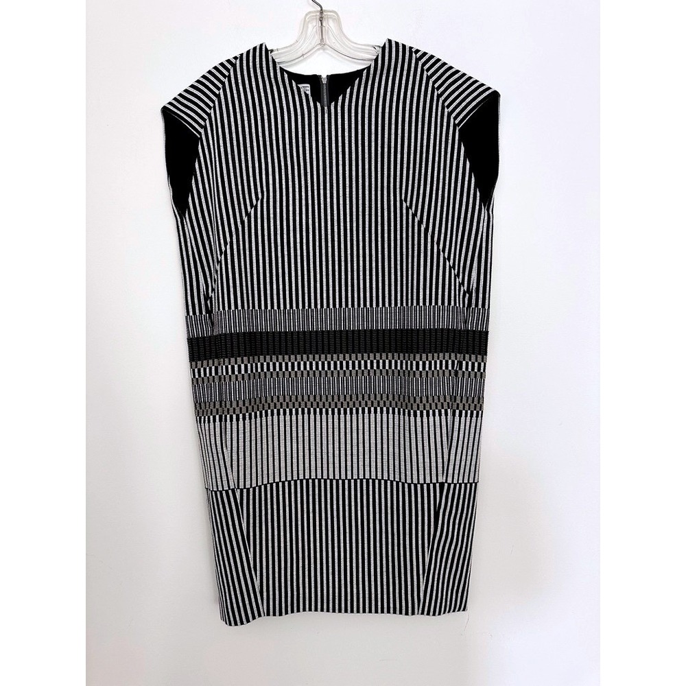 Wingate Germany Tweed Dress Structured Striped Shift Lagenlook Mod Architectural